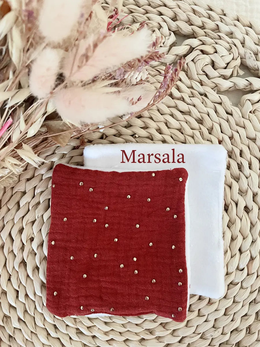 Coton lavable en tissu polaire - Marsala