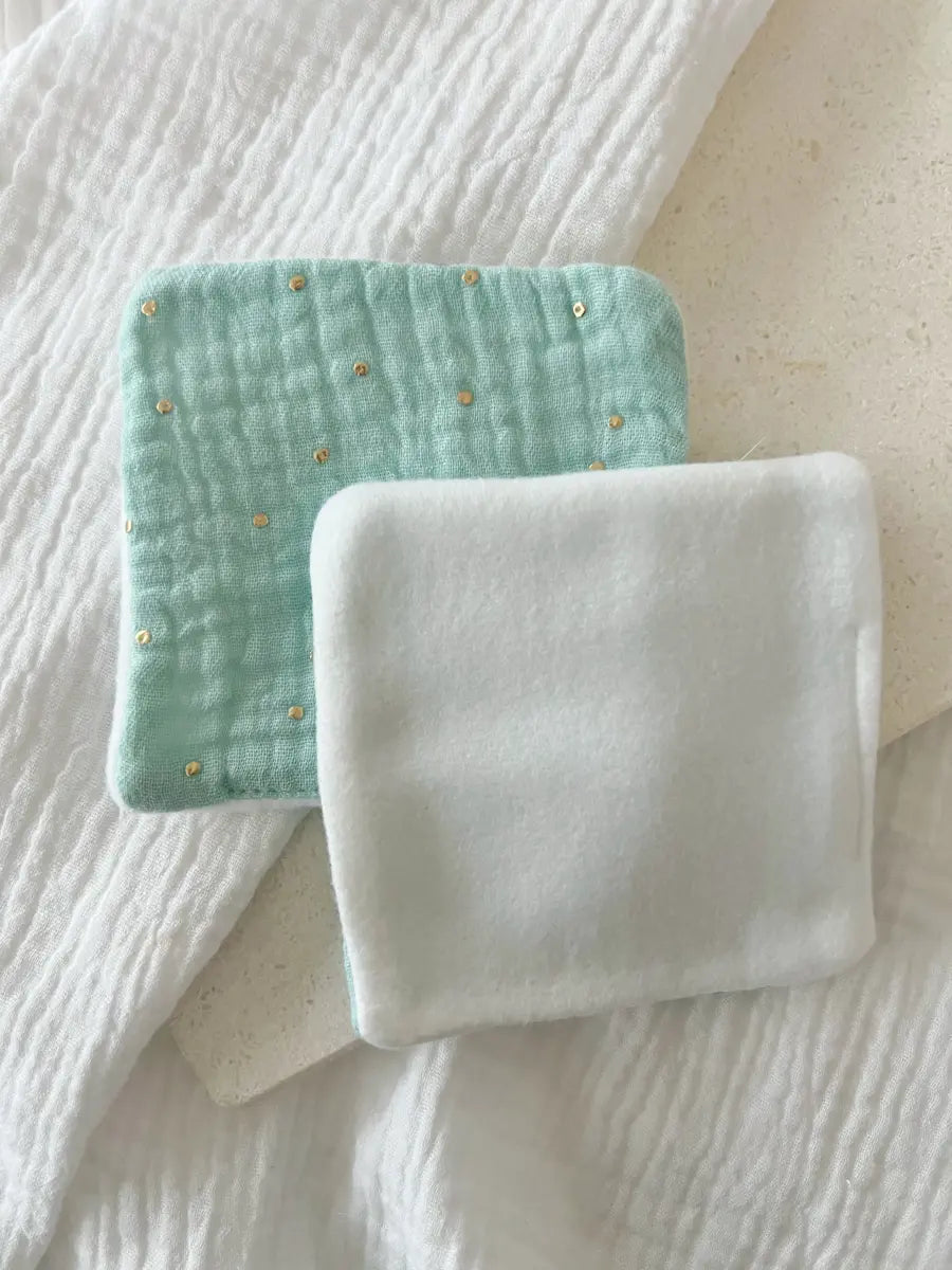 Coton lavable en tissu polaire - Mint