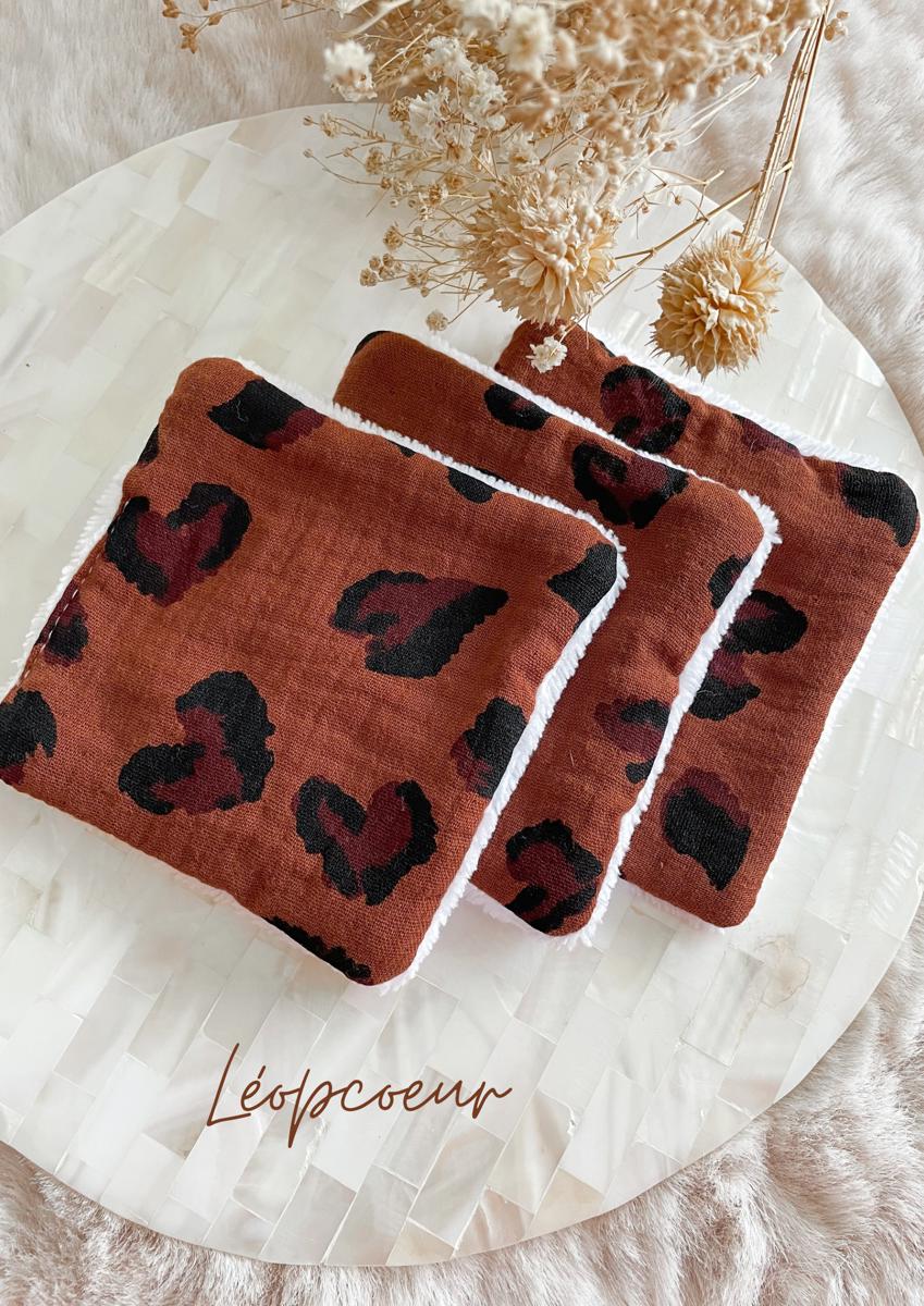 Coton lavable en éponge bambou - Léopcoeur