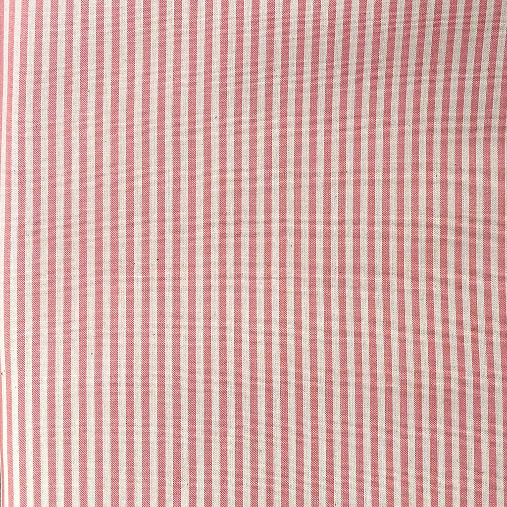 Coton viscose rayé corail - 1