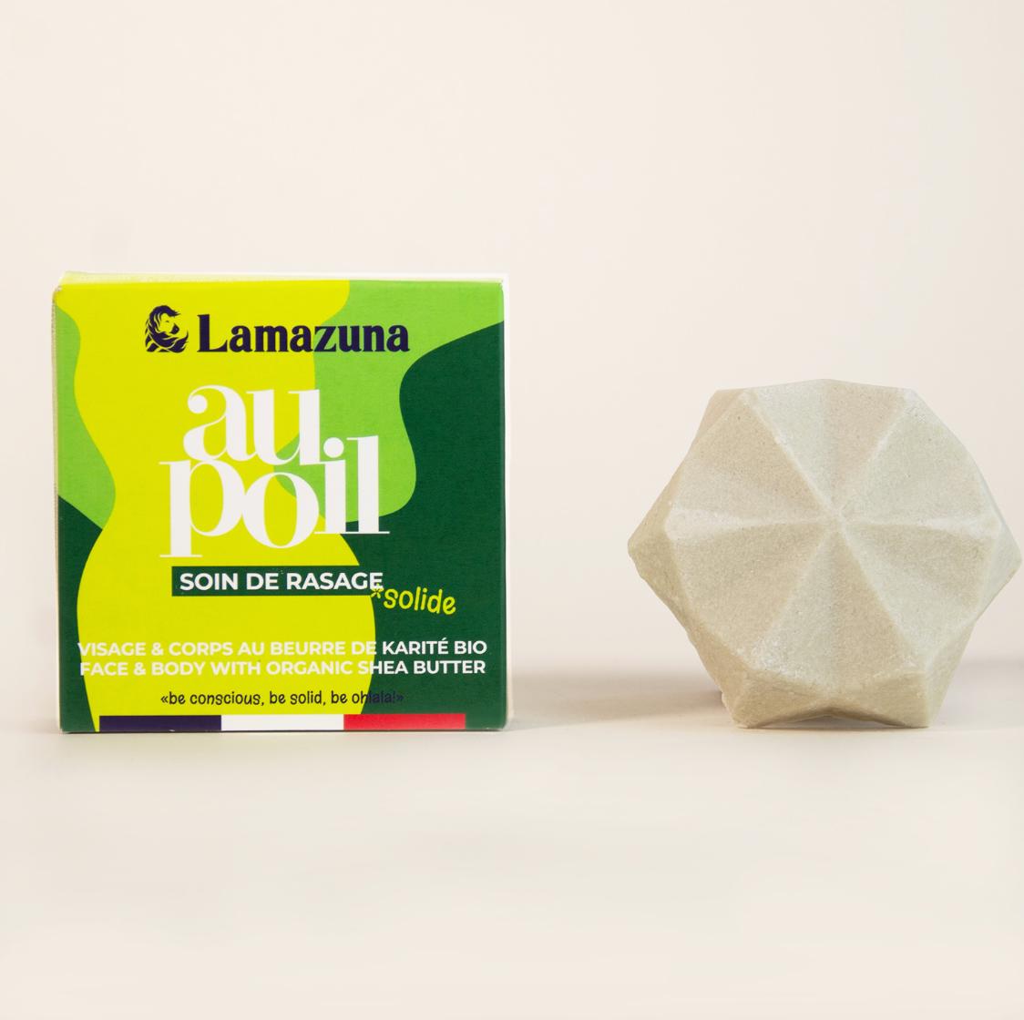 Crème à raser solide Au Poil - Lamazuna - 1