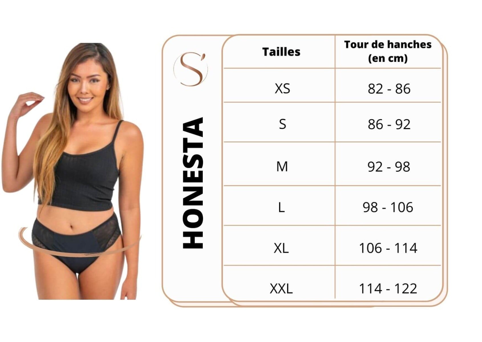 Culotte menstruelle Honesta nuit - So Cup - Les cotons de Romane : Produits d'hygiène réutilisables et lavables