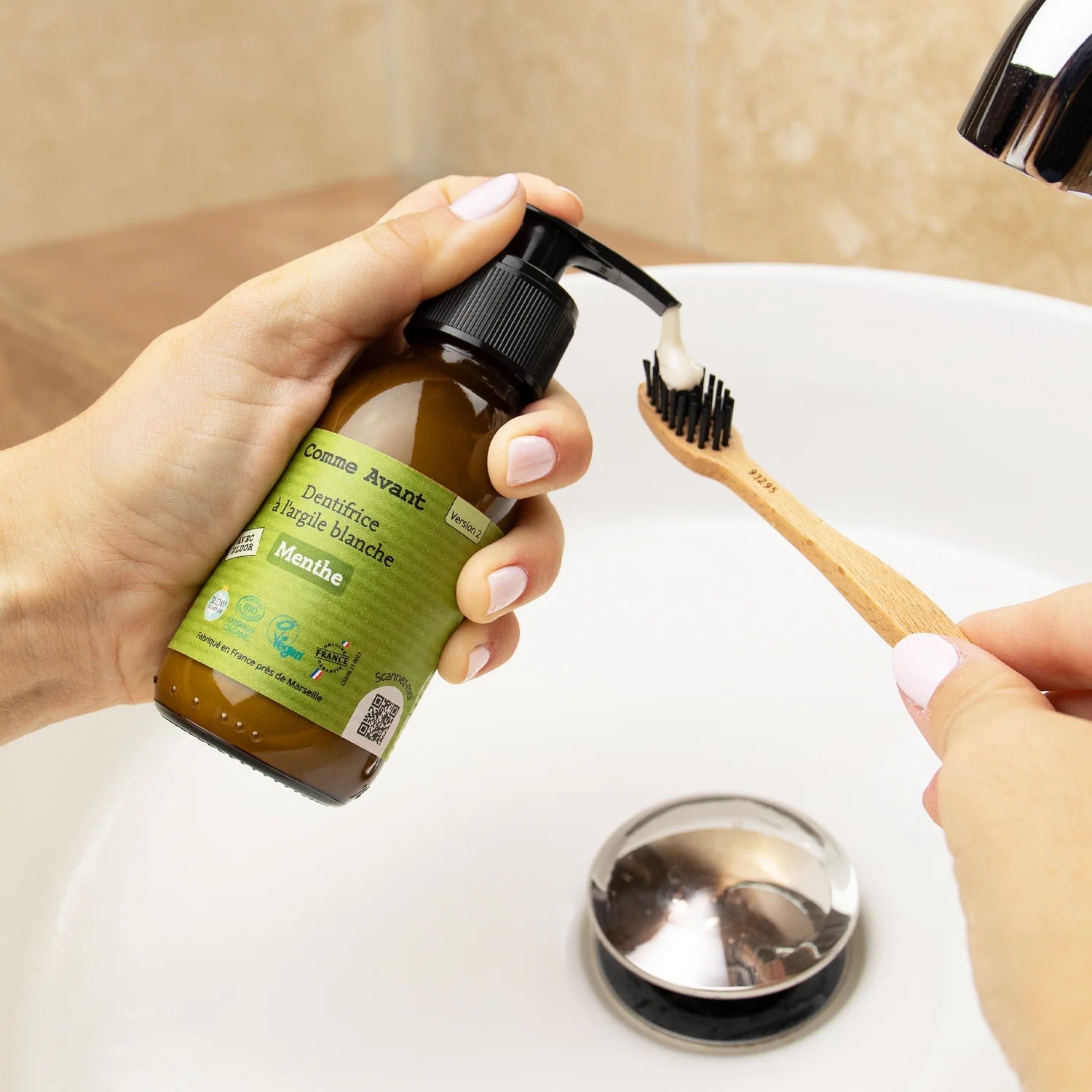 Dentifrice en pâte rechargeable à la menthe - Comme Avant - Dentifrice à la menthe