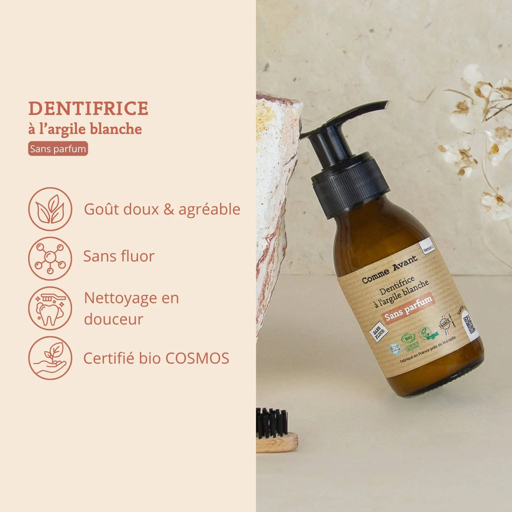 Dentifrice en pâte rechargeable sans parfum - Comme Avant - 1