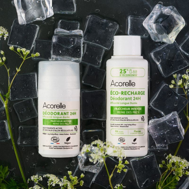 Déodorant roll-on rechargeable 24h fraîcheur intense - Acorelle