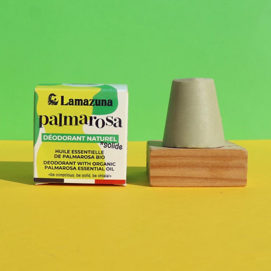 Déodorant solide - Lamazuna - Pour peaux normales Palmarosa