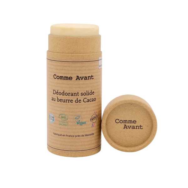Déodorant stick bio (étui carton) - Comme Avant - Brut beurre de cacao