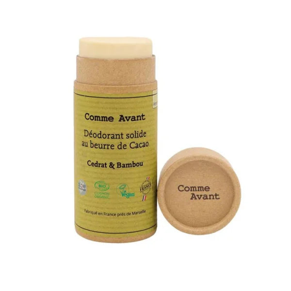 Déodorant stick bio (étui carton) - Comme Avant - Cédrat et Bambou