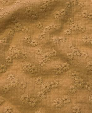 Double gaze brodée camel Erine - 1