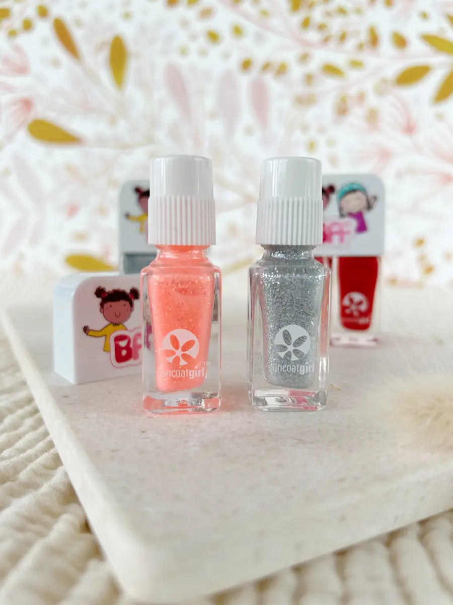 Duo de vernis à ongles - Suncoat Girl - Buddies (rose pailleté + gris pailleté )