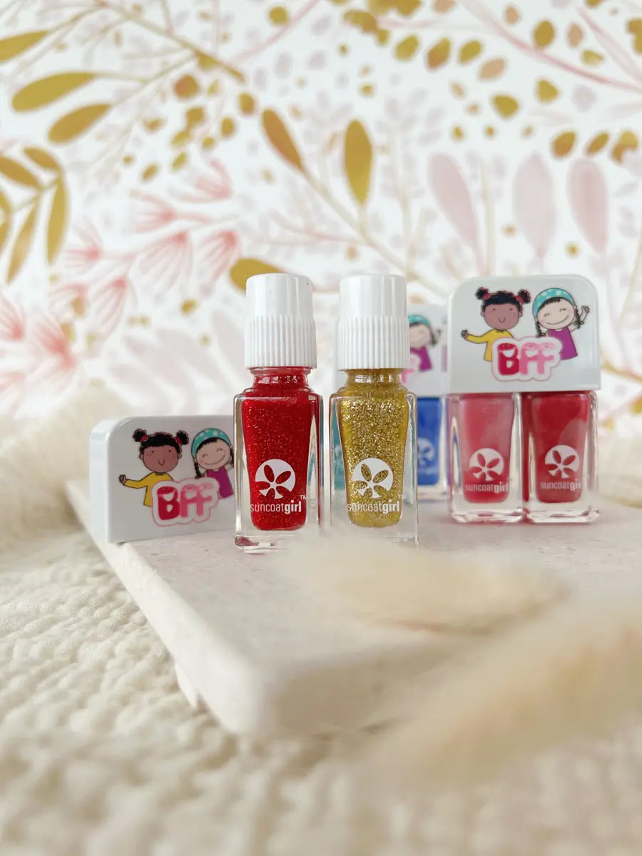 Duo de vernis à ongles - Suncoat Girl - Sun kissed (doré + rouge)