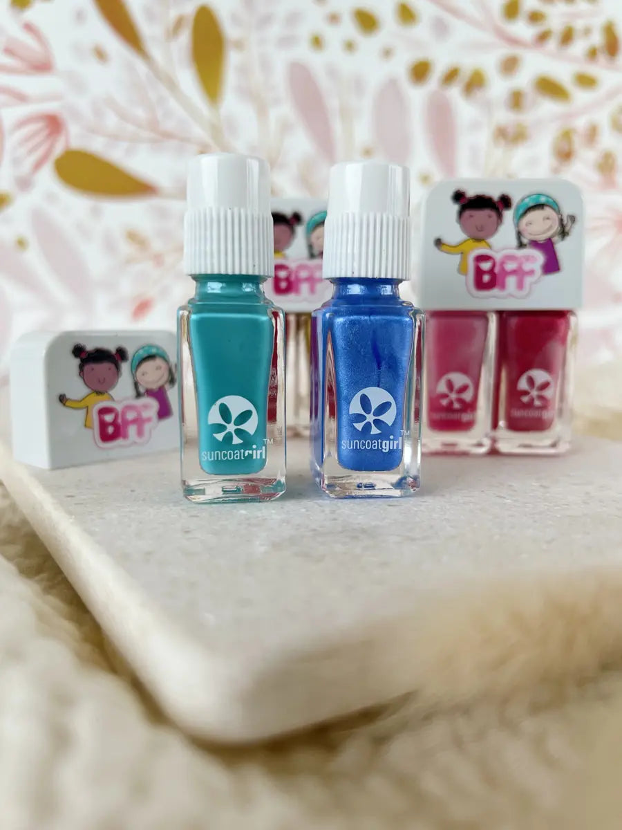 Duo de vernis à ongles - Suncoat Girl - Twinnies (bleu + turquoise)