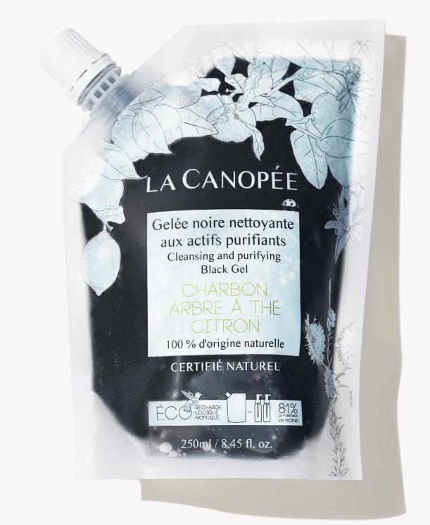 Éco-recharge gelée noire nettoyante aux actifs purifiants - La Canopée - 1