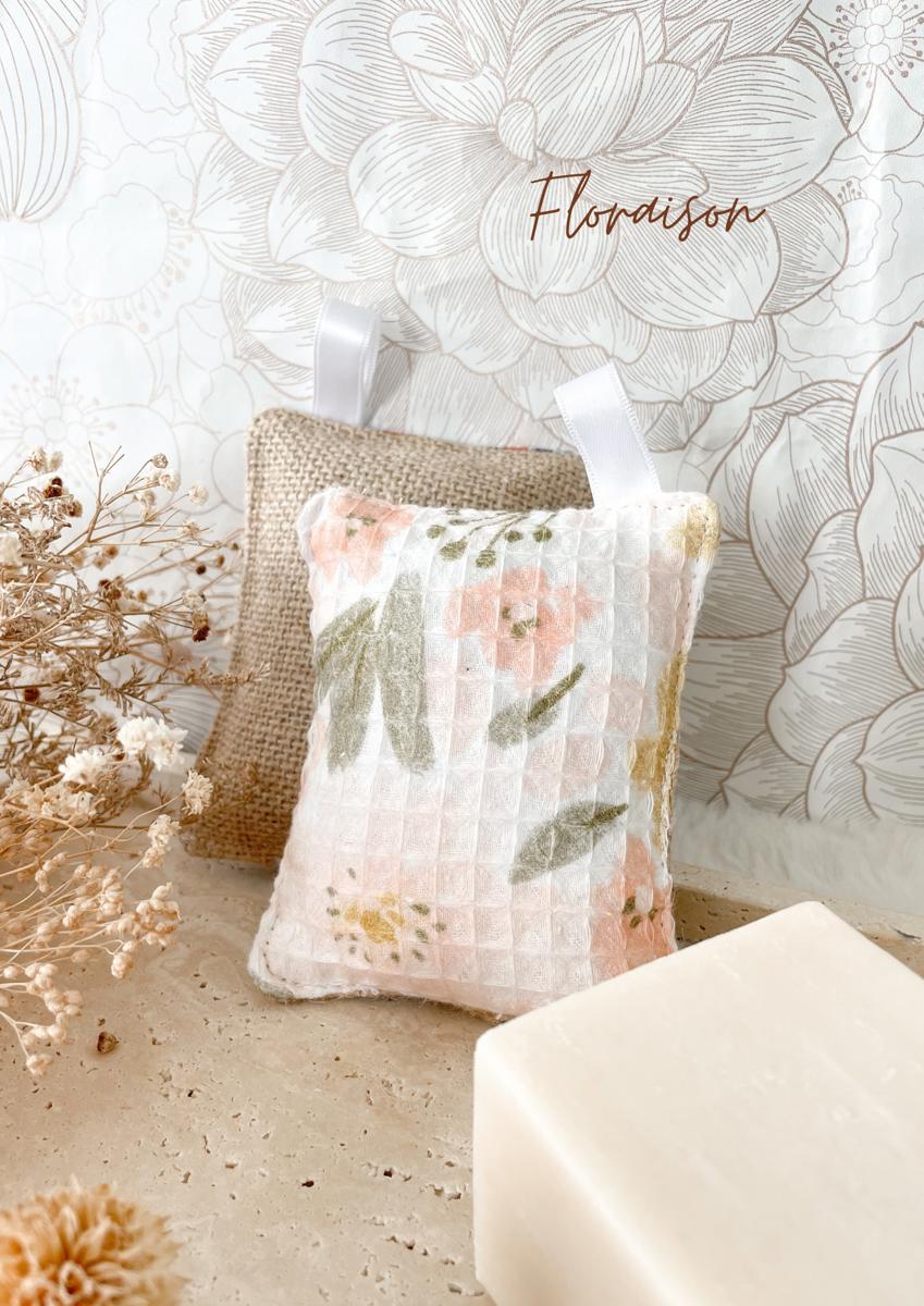 Eponge lavable TOILE DE JUTE - Floraison