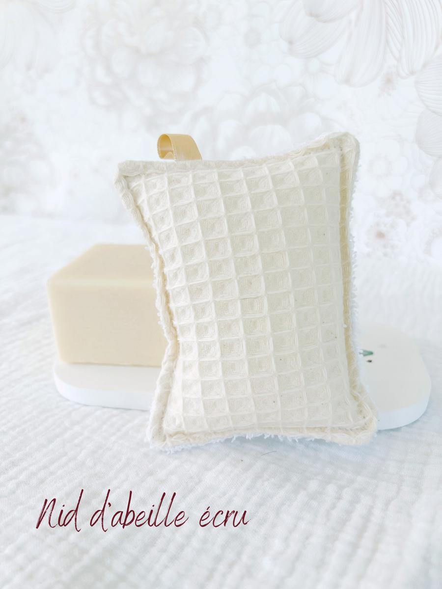 Eponge lavable - Nid d’abeille écru