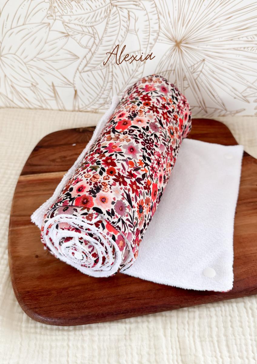 Rouleau essuie-tout lavable - 10 feuilles réutilisables - Alexia