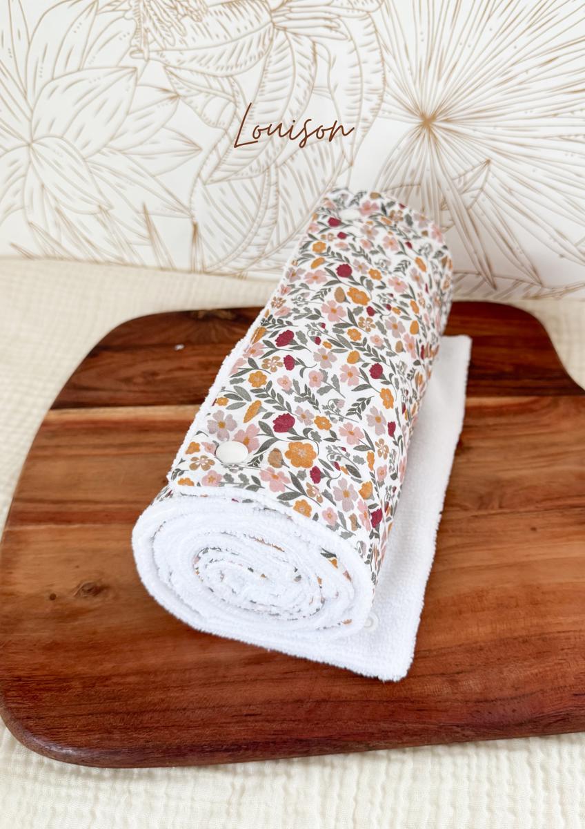 Rouleau essuie-tout lavable - 10 feuilles réutilisables - Louison