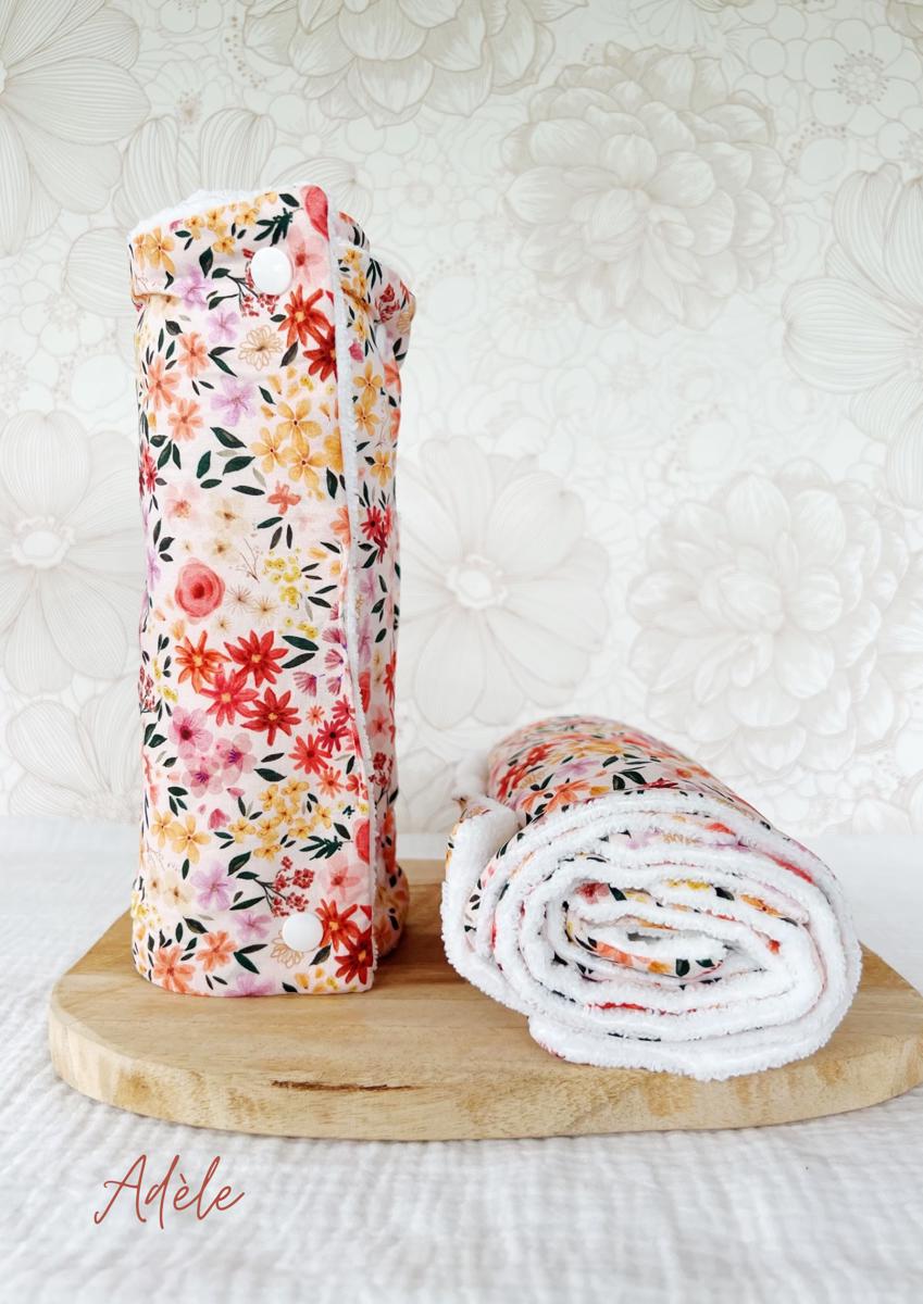 Essuie-tout lavable (5 feuilles) - Adèle