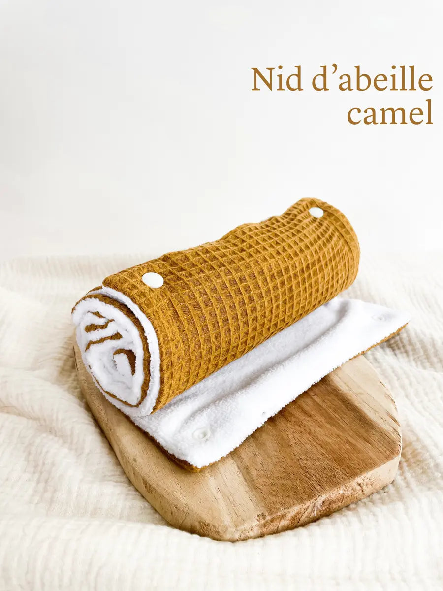 Essuie-tout lavable (5 feuilles) - Nid d'abeille camel