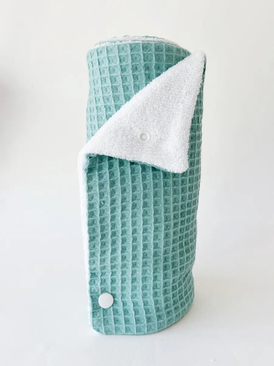 Essuie-tout lavable (5 feuilles) - Nid d’abeille vert d’eau