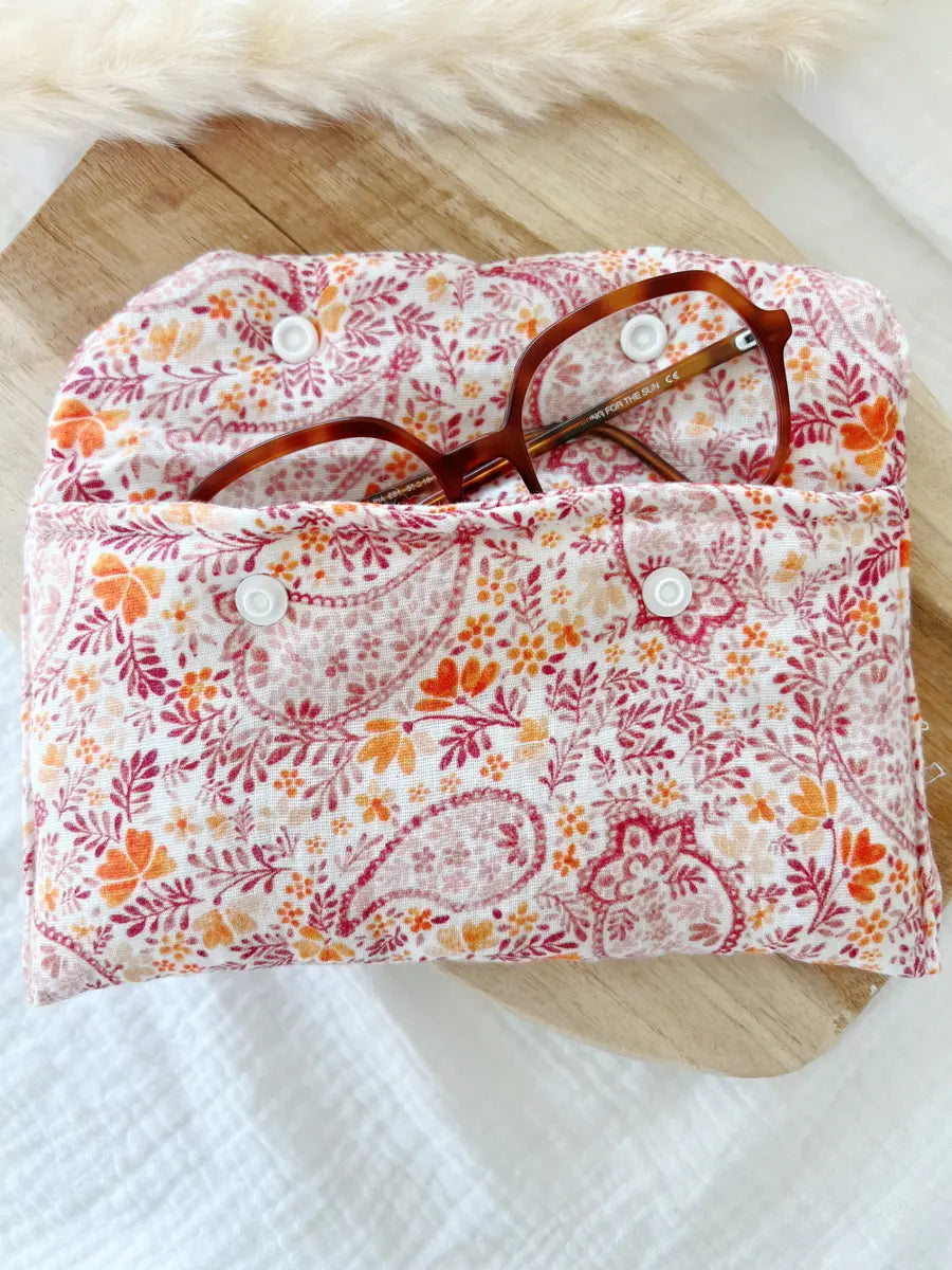 Étui à lunettes - Red cachemire