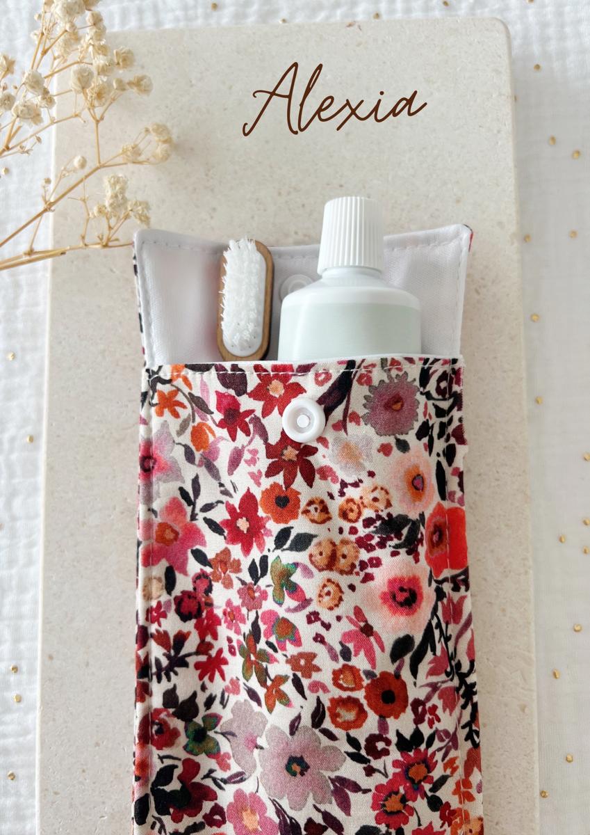Etui imperméable pour brosse à dent et dentifrice / pochette à couvert - Alexia