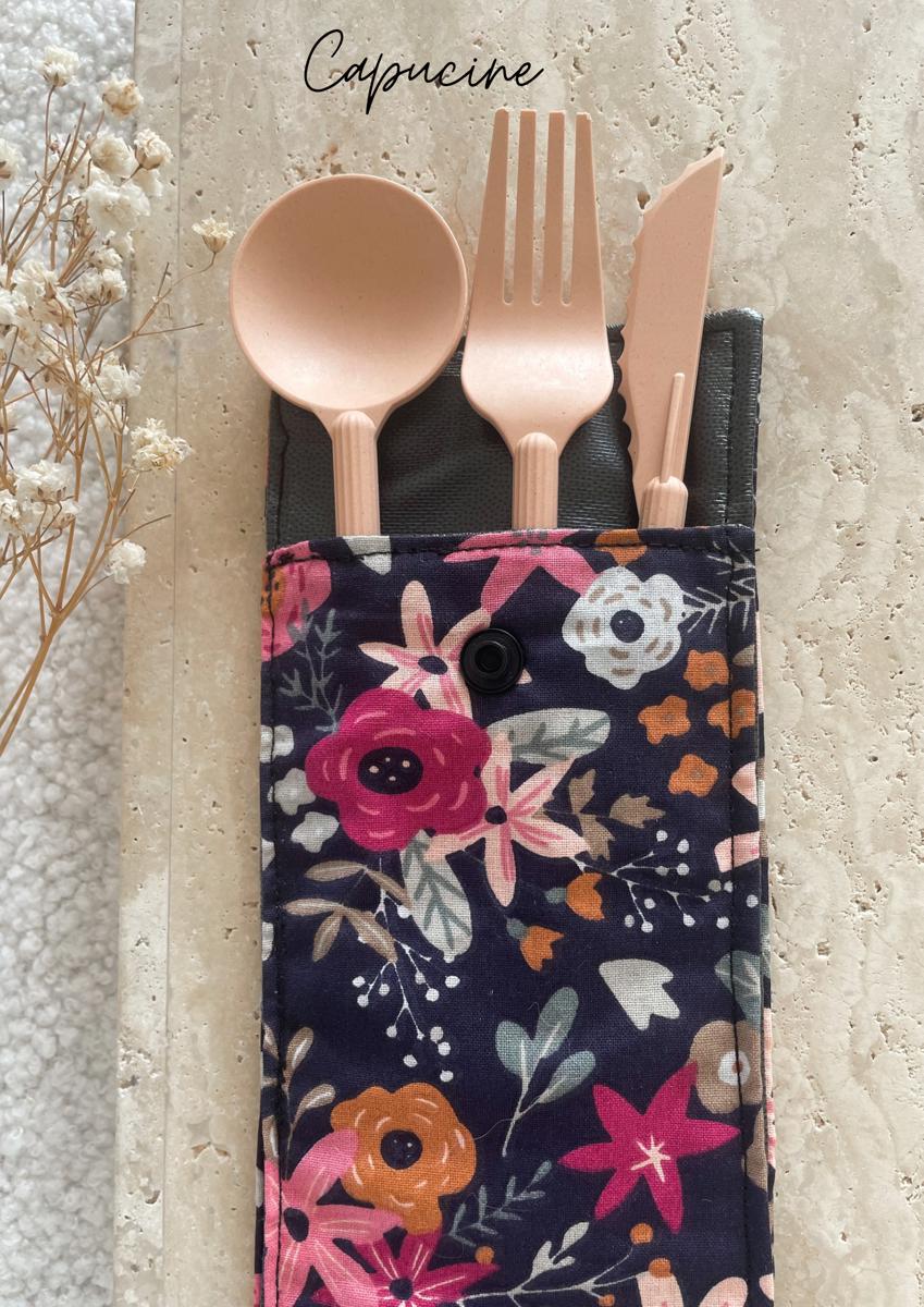 Etui imperméable pour brosse à dent et dentifrice / pochette à couvert - Capucine