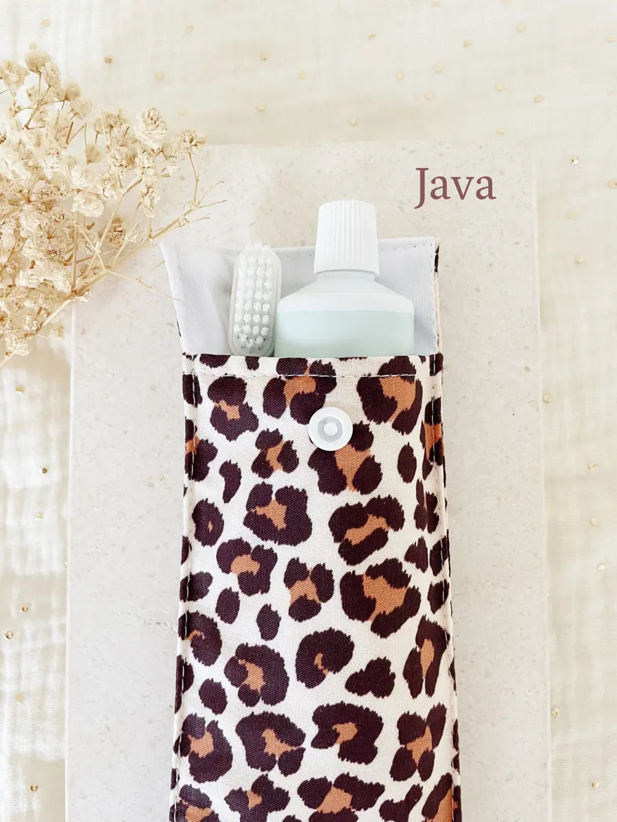 Etui imperméable pour brosse à dent et dentifrice / pochette à couvert - Java