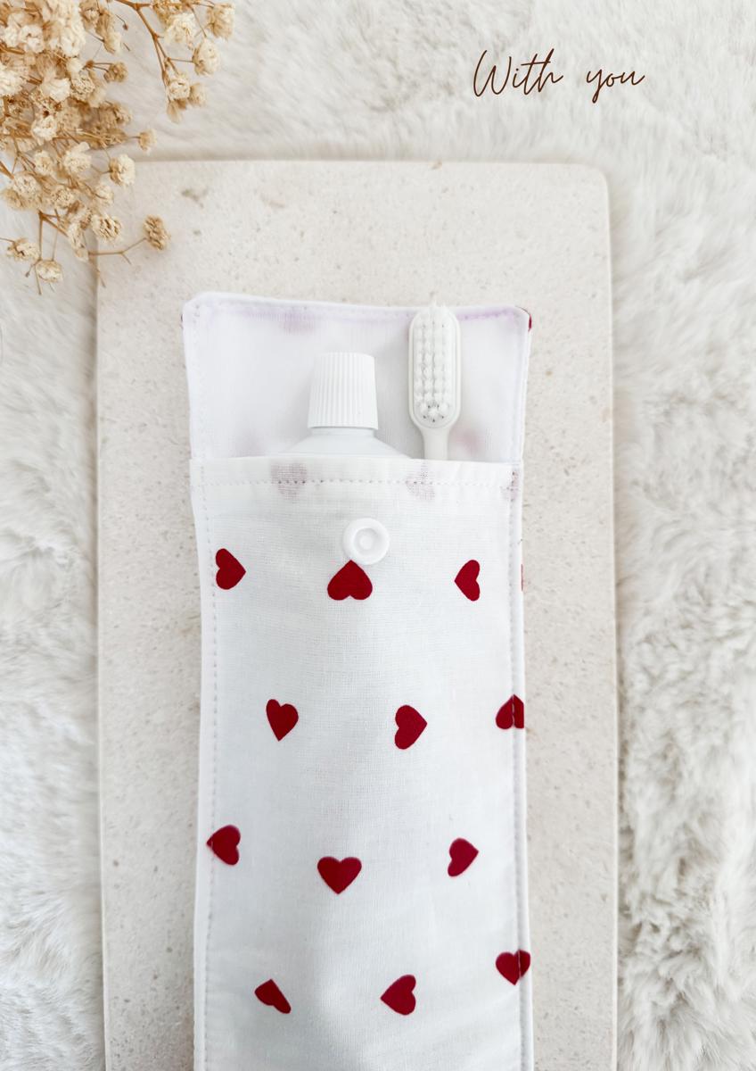 Etui imperméable pour brosse à dent et dentifrice / pochette à couvert - With you