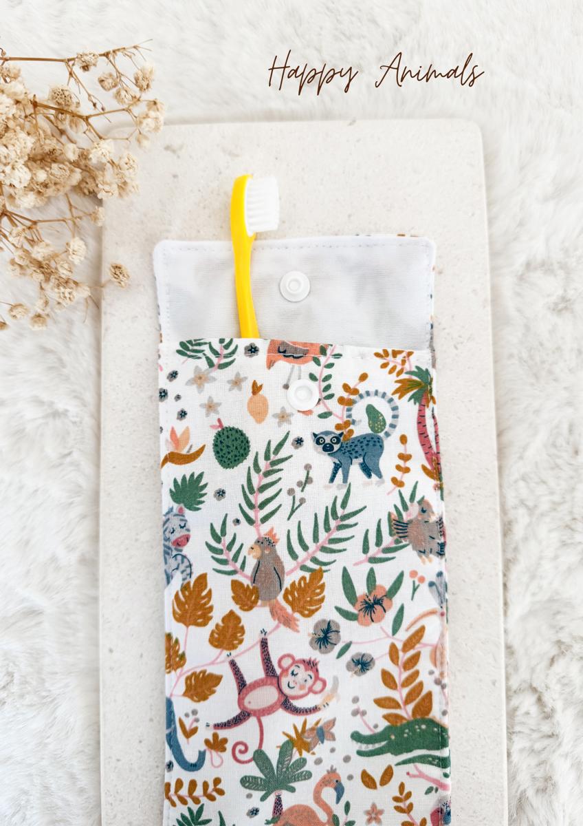 Etui pour brosse à dents enfant - Happy animals