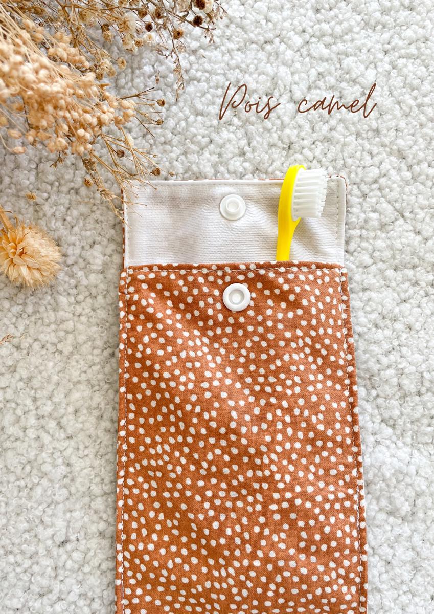 Etui pour brosse à dents enfant - Pois camel