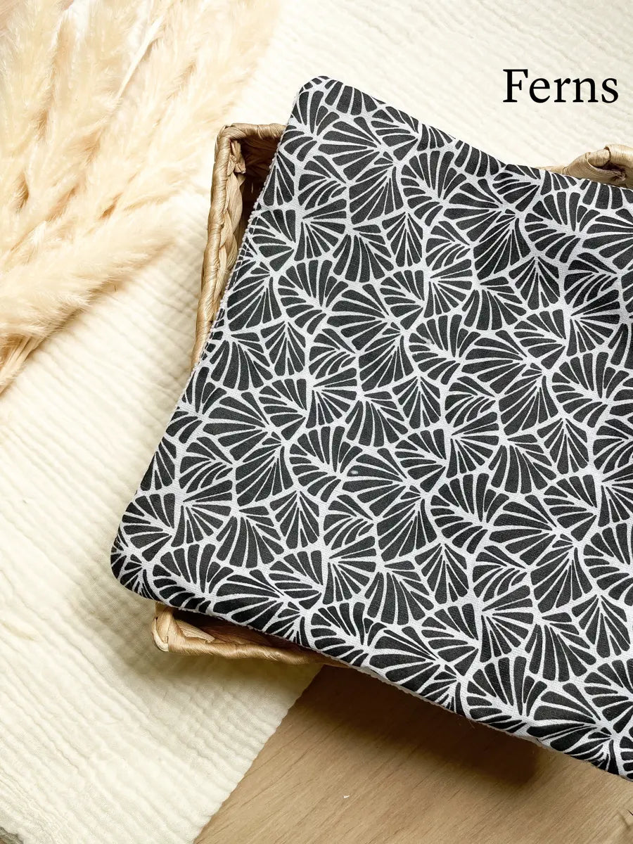 Feuille essuie-tout lavable microfibre (sans pressions) - Ferns