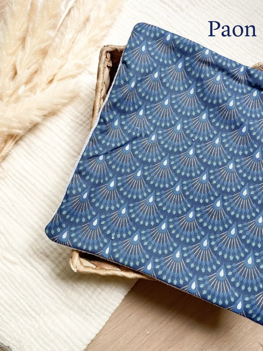 Feuille essuie-tout lavable microfibre (sans pressions) - Paon