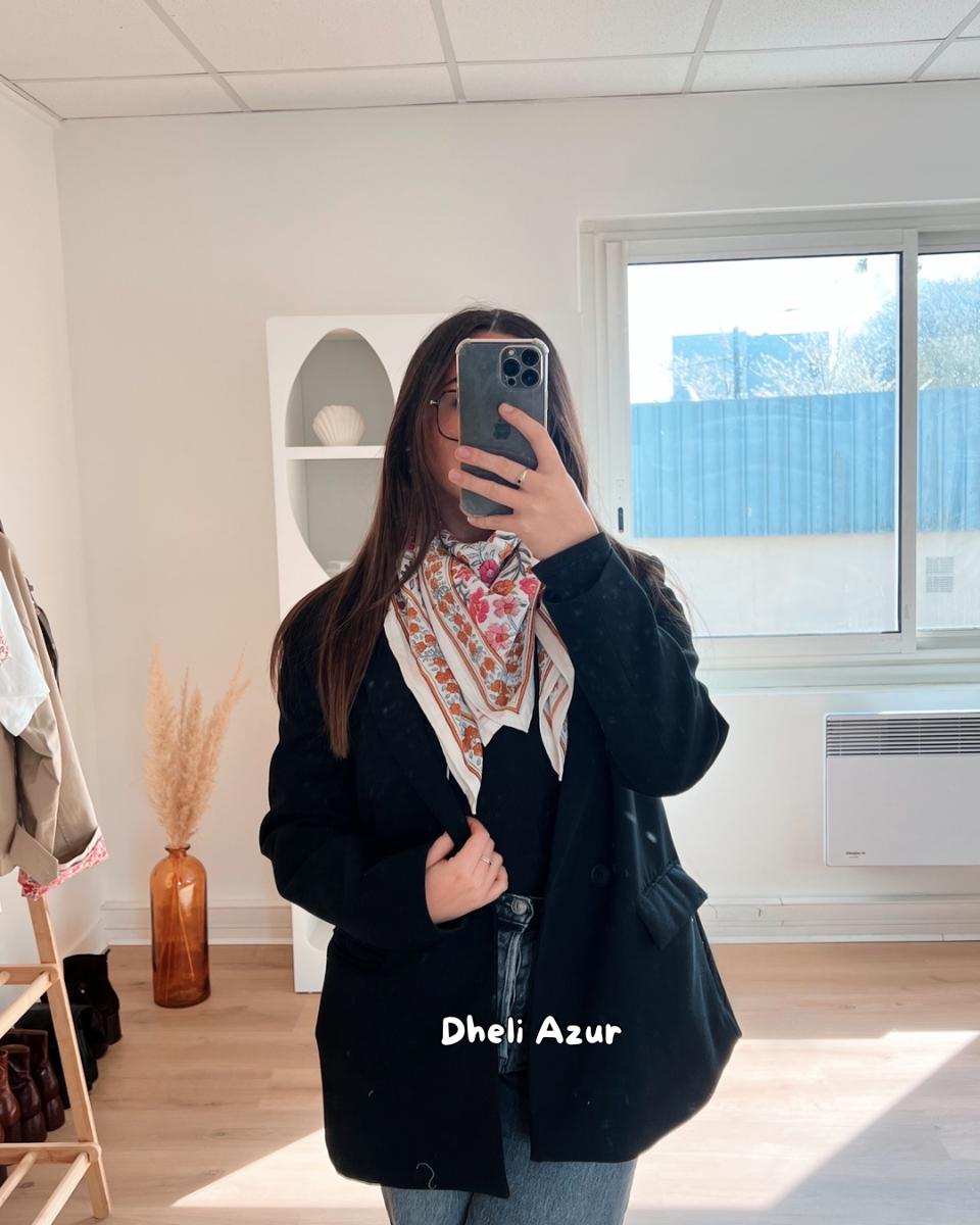 Foulard en coton - So Family - Dheli Azur
