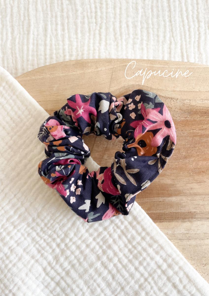 Chouchou coton imprimé - Capucine