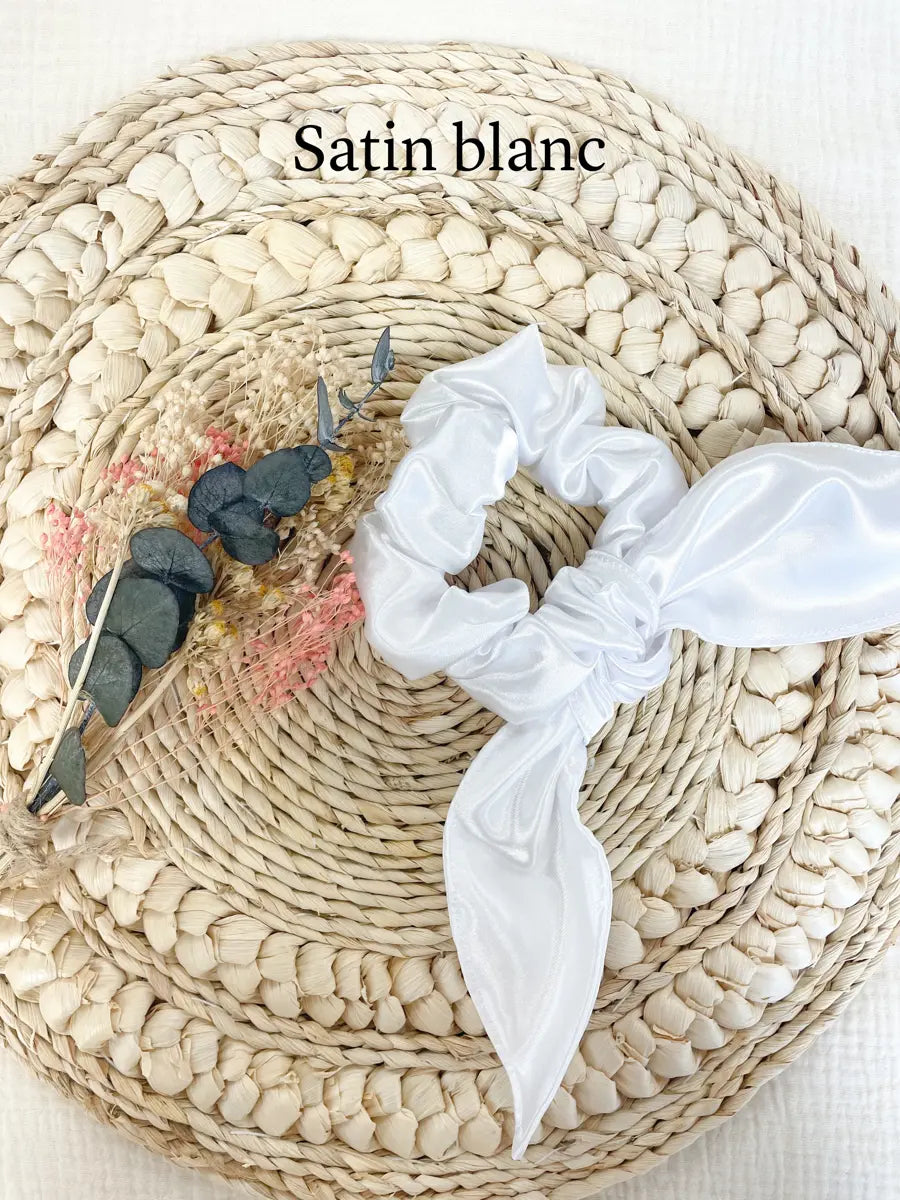 Foulchie satin - Blanc