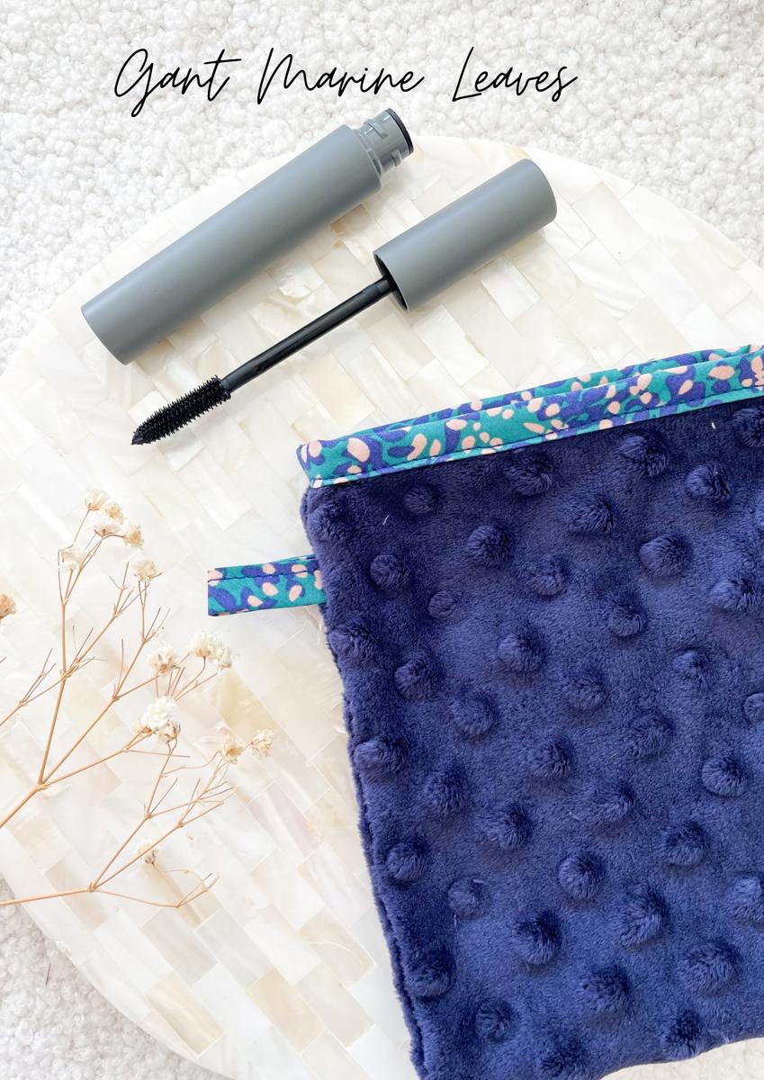 Gant démaquillant (démaquille avec de l’eau uniquement) - Gant bleu marine Leaves