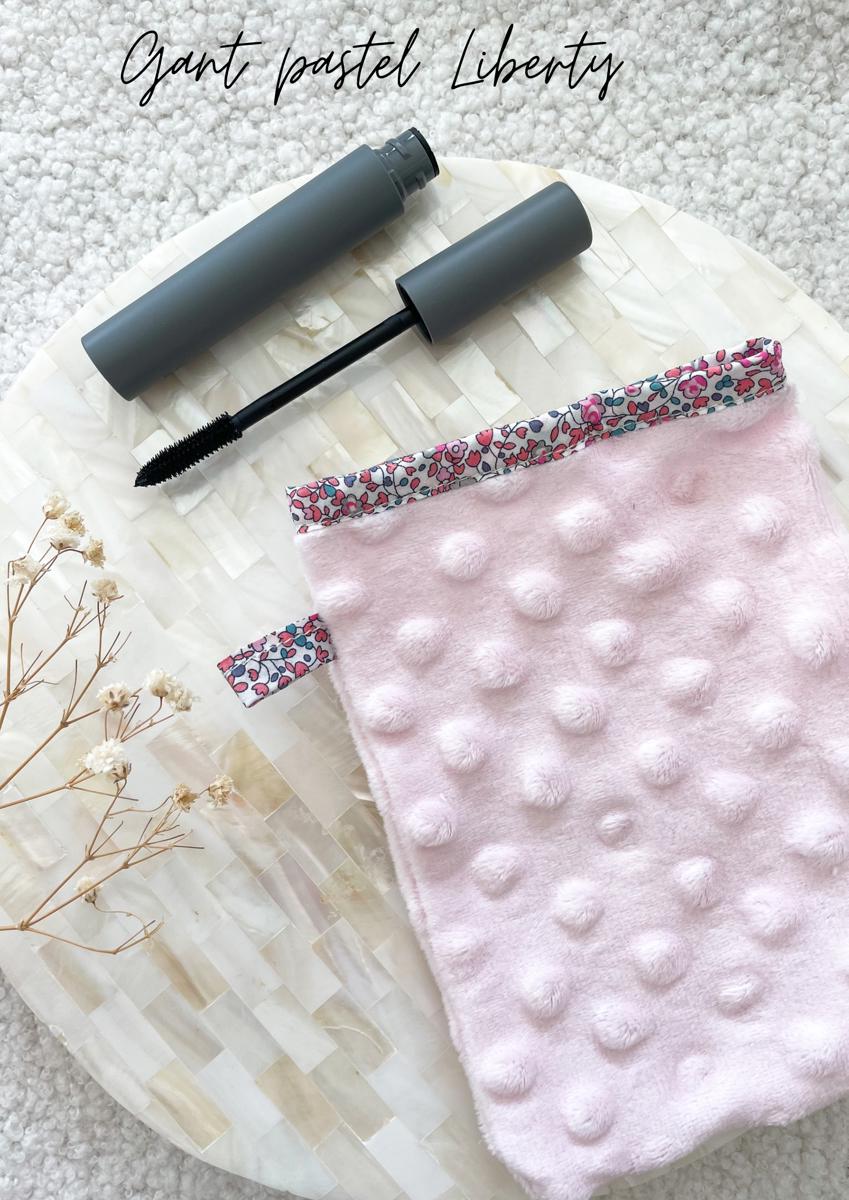 Gant démaquillant (démaquille avec de l’eau uniquement) - Gant rose pastel Liberty