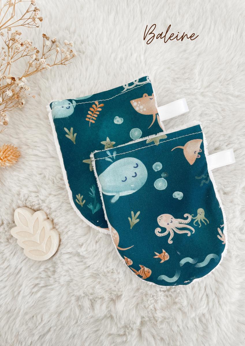 Gant de toilette enfant - Baleine