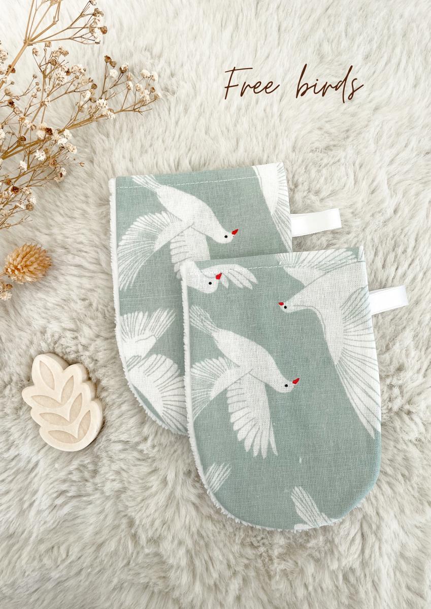 Gant de toilette enfant - Free birds