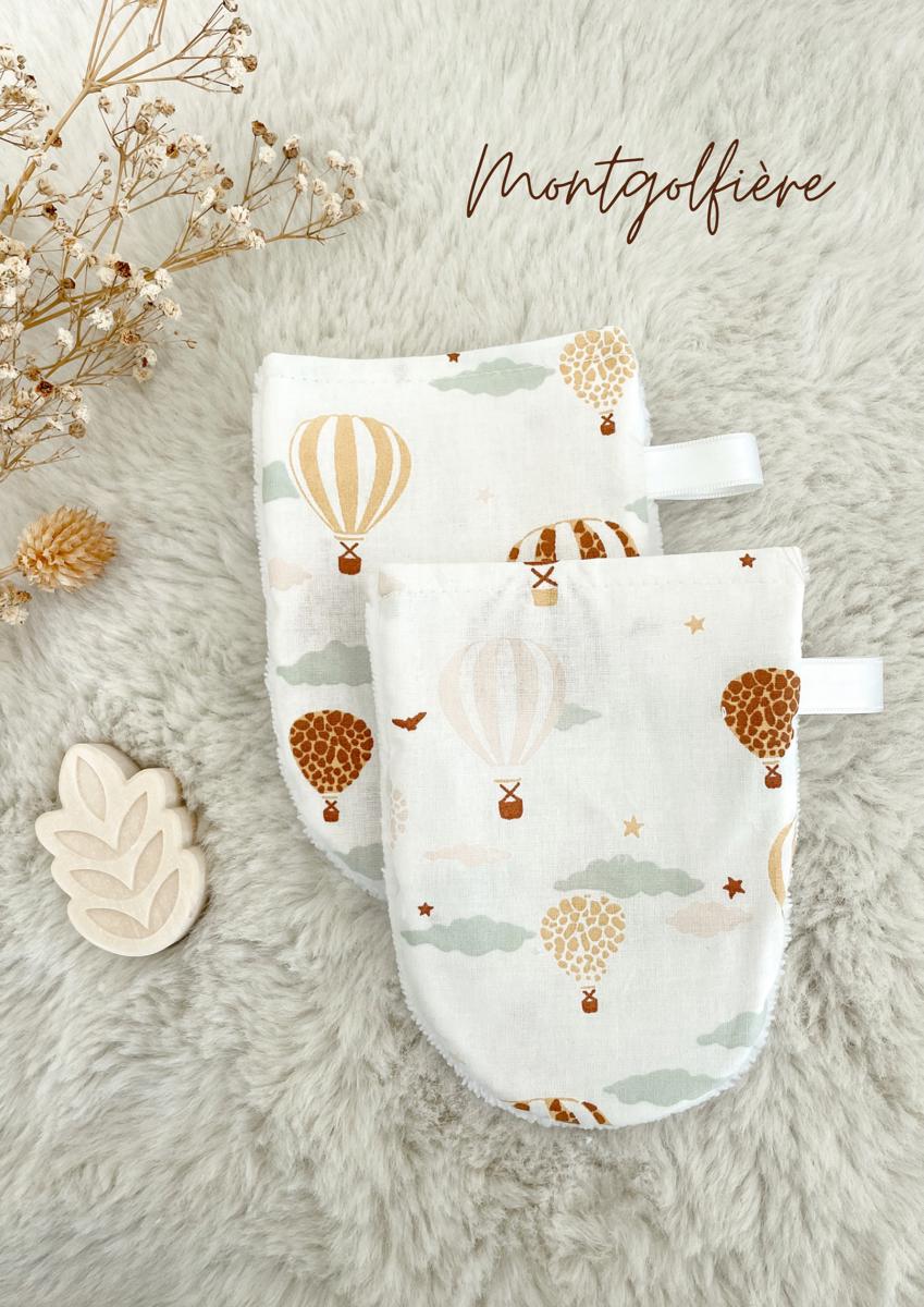 Gant de toilette enfant - Montgolfière