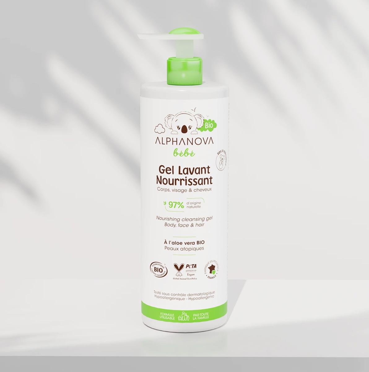 Gel lavant nourrissant bio pour bébé - Alphanova - 1