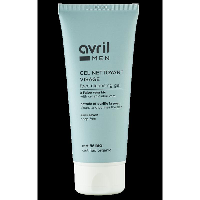 Gel nettoyant visage homme bio - Avril - Les cotons de Romane : Produits d'hygiène réutilisables et lavables