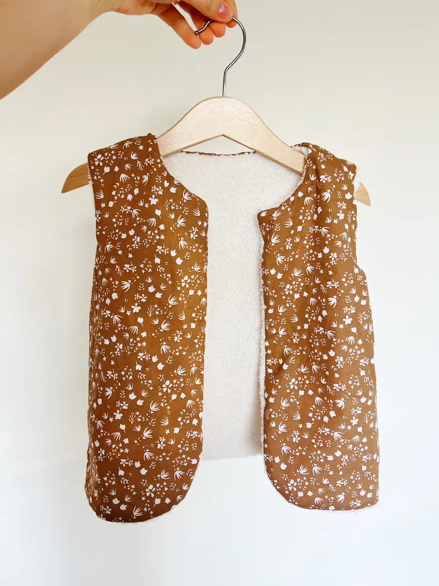 Gilet berger enfant bouclette écrue - 4