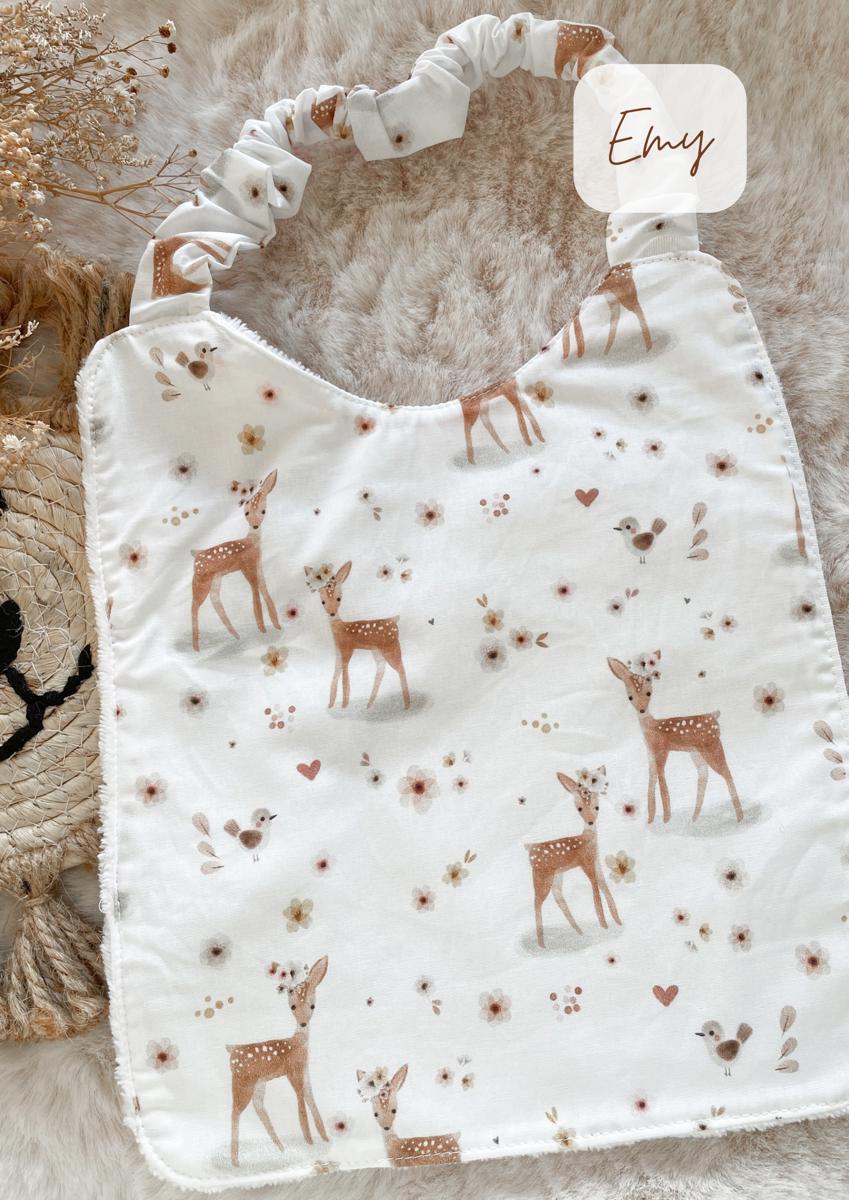 Grand bavoir (2-8 ans) / serviette de cantine - Emy
