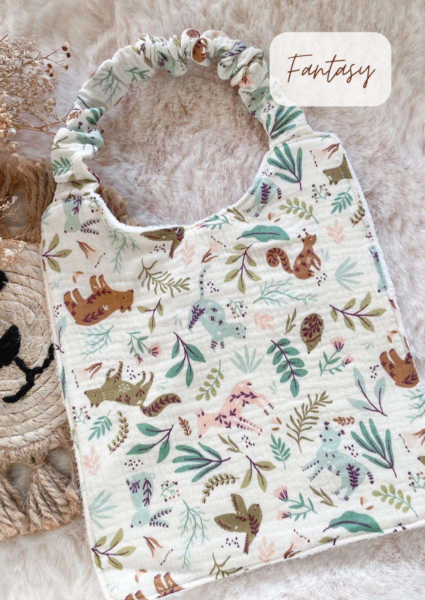 Grand bavoir (2-8 ans) / serviette de cantine - Fantasy