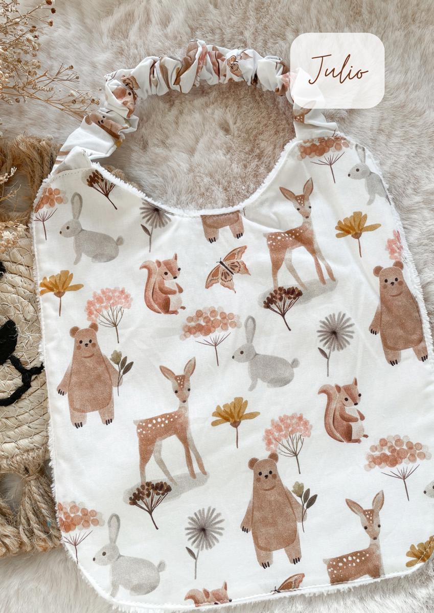 Grand bavoir (2-8 ans) / serviette de cantine - Julio