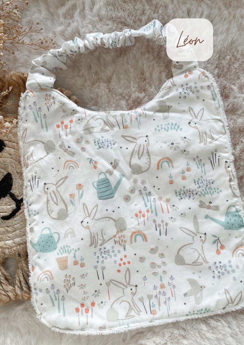 Grand bavoir (2-8 ans) / serviette de cantine - Léon