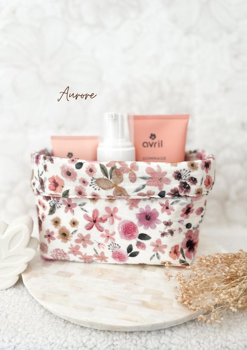 Grande panière en double gaze - Aurore