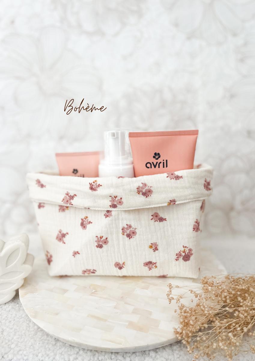 Grande panière en double gaze - Bohème